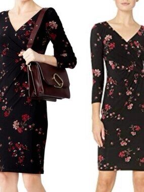 Ralph Lauren Floral Black Dress